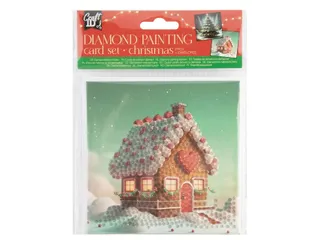 Diamondpaintingkaarten Craft ID Kerst 13x13cm 2 stuks assorti - 1