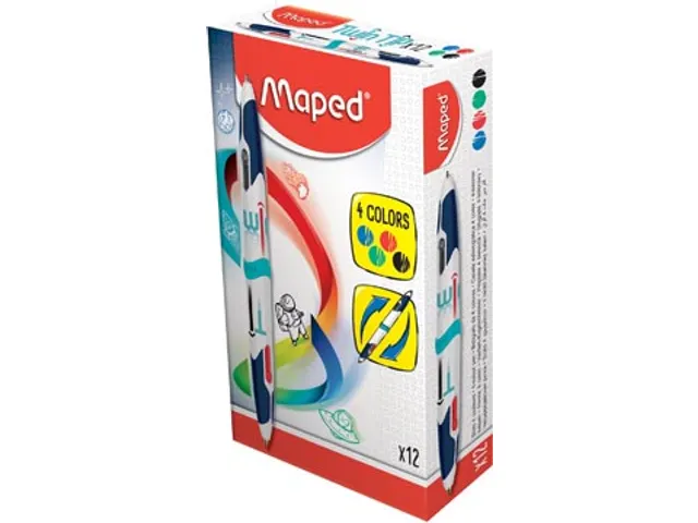 4-kleuren balpen Twin Tip, klassieke kleuren
