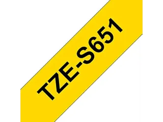 NEUTRAL Labeltape P-touch TZE-S651 24mmx8m Zwart op Geel gelamineerd - 2