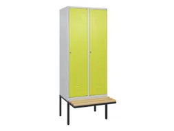 locker met bank,HxBxD 2120x800x815mm,2vak,vak B 400mm,cil.-slot