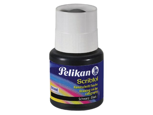 Oost-indische inkt Pelikan flacon 30ml zwart | ArtSupplyShop.nl