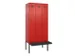 locker met bank,voor scheiding van kleding,HxBxD 2120x900x815mm,3vak