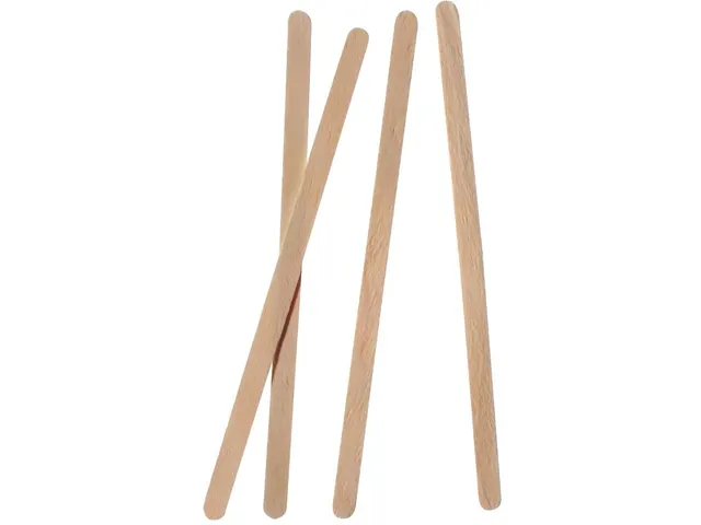 Roerstaafje Uit Hout FSC Splintervrij 140 mm Pak 1000 Stuks