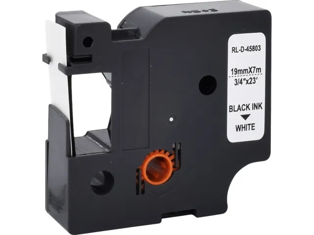 DYMO S0720830 45803 D1 tape 19mmx7m zwart op wit