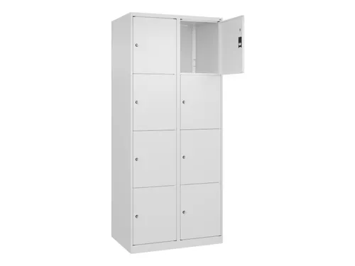 lockerkast,HxBxD 1850x800x500mm,2x4vakken,vak B 400mm,cil.-slot