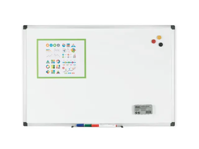 Whiteboard Quantore 45x60cm emaille magnetisch Voordeelbundel