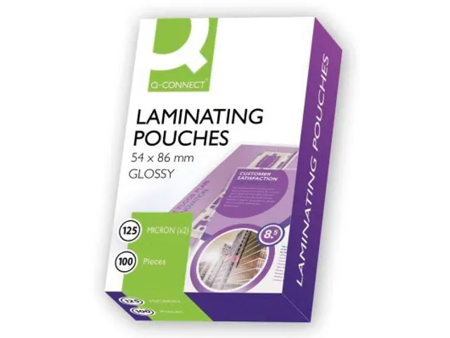 Lamineerhoes Glanzend Transparant 54x86mm 2x125mic Doos 100 Stuks