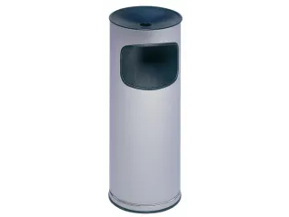 Combi-Asbak HXØ 610X250Mm Aluminium Opvangbak Zwart Rvs 17 Liter - 1