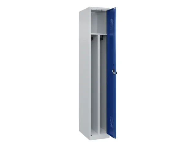 Armoire vestiaire 1850x300x500mm 1 compartiment RAL7035/RAL5010