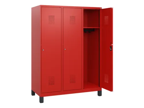 schoollocker,HxBxD 1630x1200x500mm,3vak,vak B 400mm,cil.-slot,voeten