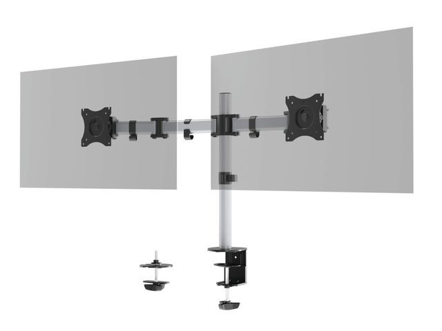 Monitorbeugel SELECT voor 2 schermen met tafelbevestiging | MonitorarmenShop.be