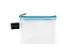 etui A7 PVC-vrij transparant blauw met ritssluiting