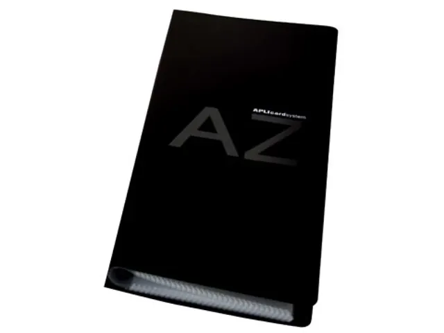 Visitekaartenmap 27,5 x 12 cm voor 160 kaarten zwart