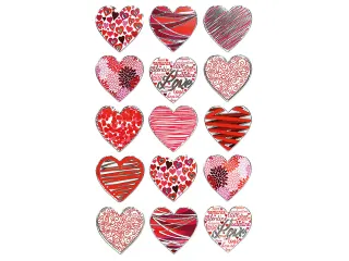 Effectfolie Z-design Creative pakje a 1 vel hartjes rood/ roze - 3