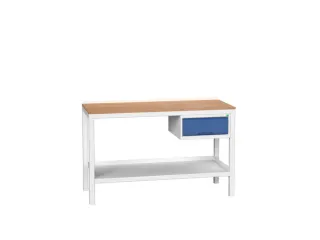 werkbank,HxBxD 930x1500x600mm,multiplexblad,4voeten,uitrusting: lade - 1