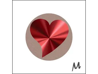 Etiket diameter 39 mm 500 stuks kraft Love hartje - 1
