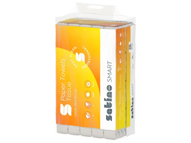 Smart Handdoek PT3 V-vouw 2-laags 240x230mm 20x200vel wit 276490