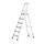 trapladder,eenzijdig,6treden,m. bekleding,stand H 1,25m,balk L 2,06m