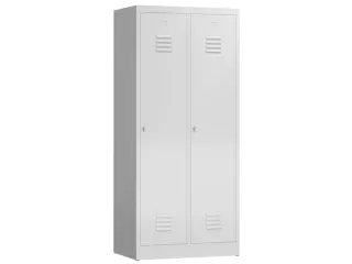 garderobekast,HxBxD 1800x800x500mm,2vak,klink,sokkel,romp RAL7035 - 1