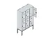 dubbeldekse locker,HxBxD 2120x1200x500mm,3x2vak.,vak B 400mm,cil.-slot