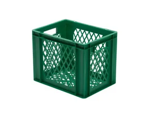 Euronorm-Stapelbak 29l 320x 400x 300mm Wanden/Bodem Opengewerkt Groen - 1