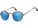 Zonnebril Montana met Revo blauw rond glas metaal mat zwart