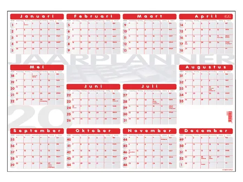 Jaarplankalender 2027 Quantore 48x68cm