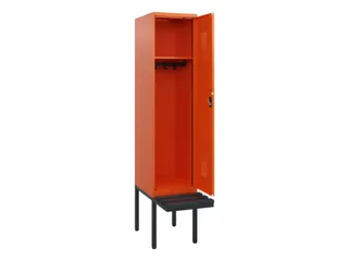 locker met bank,HxBxD 1950x400x815mm,1vak,vak B 400mm,cilinderslot - 1