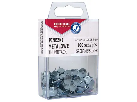 Punaises, Argent, Boîte Suspendue Plastique De 100 Pièces