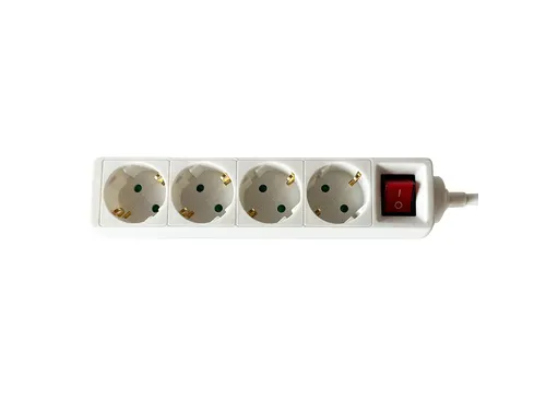 Stekkerdoos BRASQ 4 voudig 3 meter wit