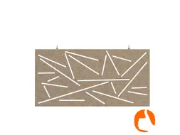 Akoestisch plafondpaneel met patroon uitsnede 60x120cm Zand