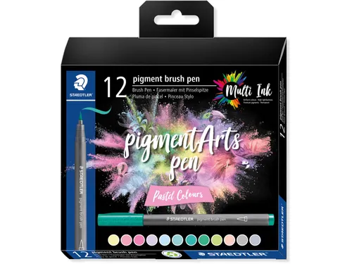 Pigment Arts brush pen etui 12st Pastel Col
