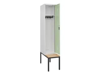 locker met bank,HxBxD 2120x400x815mm,1vak,vak B 400mm,cilinderslot - 1