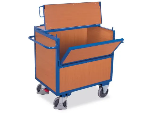 Bakwagen 500kg Laadvl. 1165x765mm Houten Wanden Met Deksel