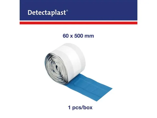 Detectaplast 8255 Textielpleister Elastisch Blauw 6cm x 5 meter