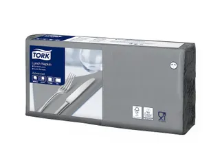 Servetten Tork 477205 2-laags 33x33cm grijs 1/4 vouw 200st. - 5