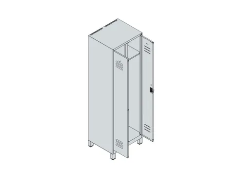 locker voor scheiding van kleding,HxBxD 1950x600x500mm,2vak
