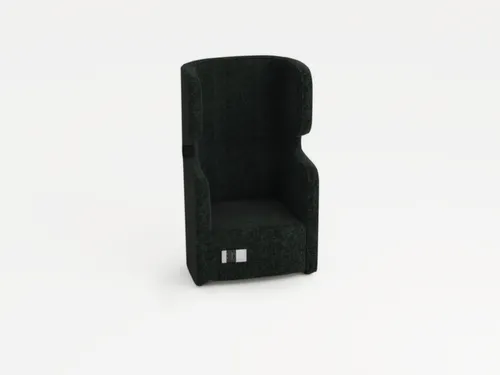 fauteuil,1-zits,geluidabsorberend,stof antraciet,HxBxD 1330x860x760mm