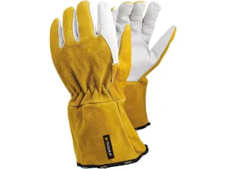Tegera 118A lederen lashandschoenen, geel/wit, maat 10, per 12 paar - 1