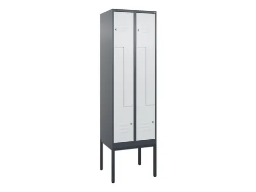 Z-garderobekast,HxBxD 2120x600x500mm,vak B 150/300mm,cil.-slot
