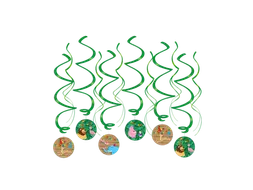 Jungle hangdecoratie 70cm Party Swirl 12 stuks