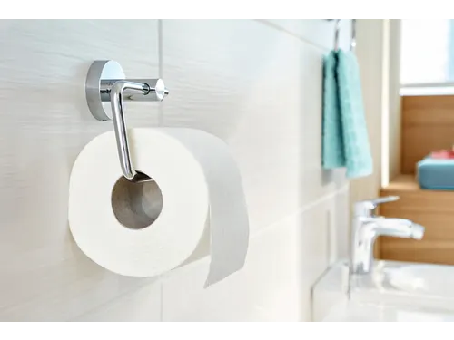 Toiletrolhouder tesa Smooz hoogglans verchroomd metaal zelfklevend