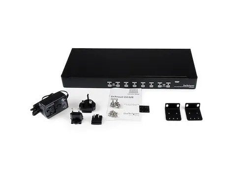 8-poort 1U-Rack USB KVM-switch met OSD