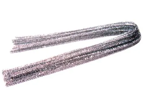 Chenilledraad Zilver, Pak Van 10 Stuks