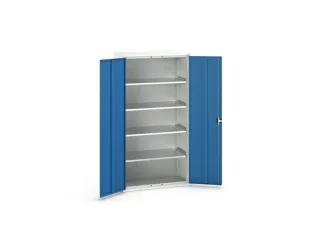 universele kast,HxBxD 2000x1050x550mm,4xStalen bodem,draaigrendelslot - 1