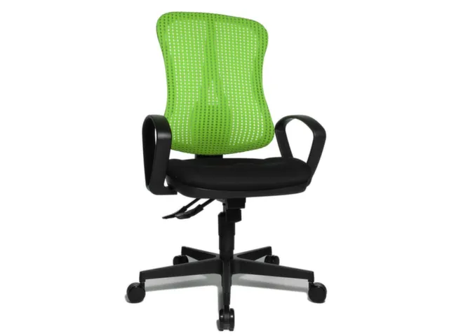 Bureaustoel Zitting Zwart Rugleuning Met Netbekleding In Groen