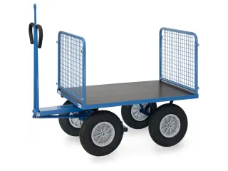 Handtrekwagen 6434PZ 750kg 1135x795mm draadgaas polyurethaan trekoog - 3