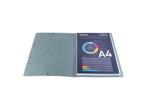 Elastomap zonder klep glanskarton 400gm² A4 Grijs