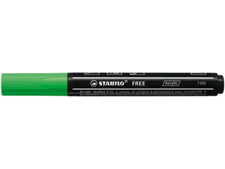 Acrylmarker STABILO Free Acrylic T300 bladgroen 2-3mm - 3
