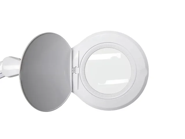 Loeplamp LED MAULsource Dimbaar met tafelklem Wit